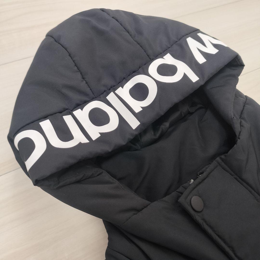 NEW BALANCE　ウインドパデットロングコート　ベンチコート　黒　M　中綿