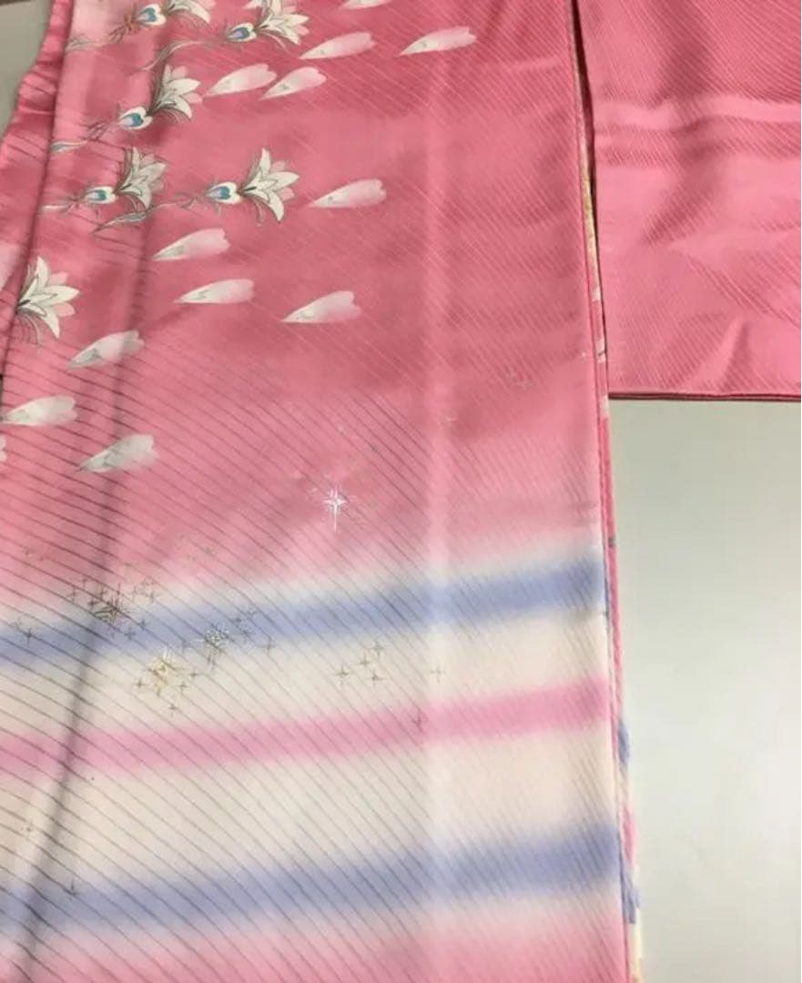 ワ【12-8】npps◆未着用◆正絹◆振袖５点セット