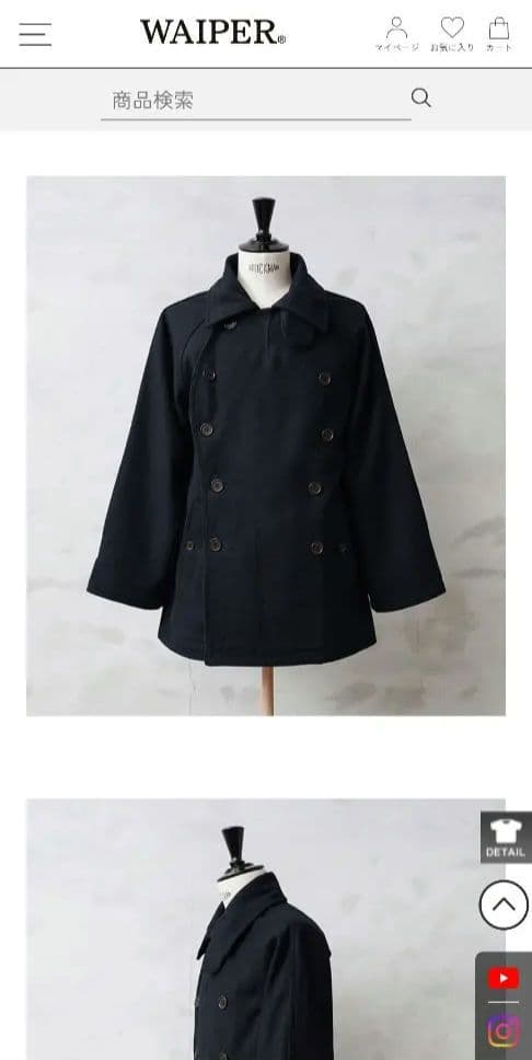 WAIPER MOTORCYCLE JACKET MELTON 試着程度　未使用