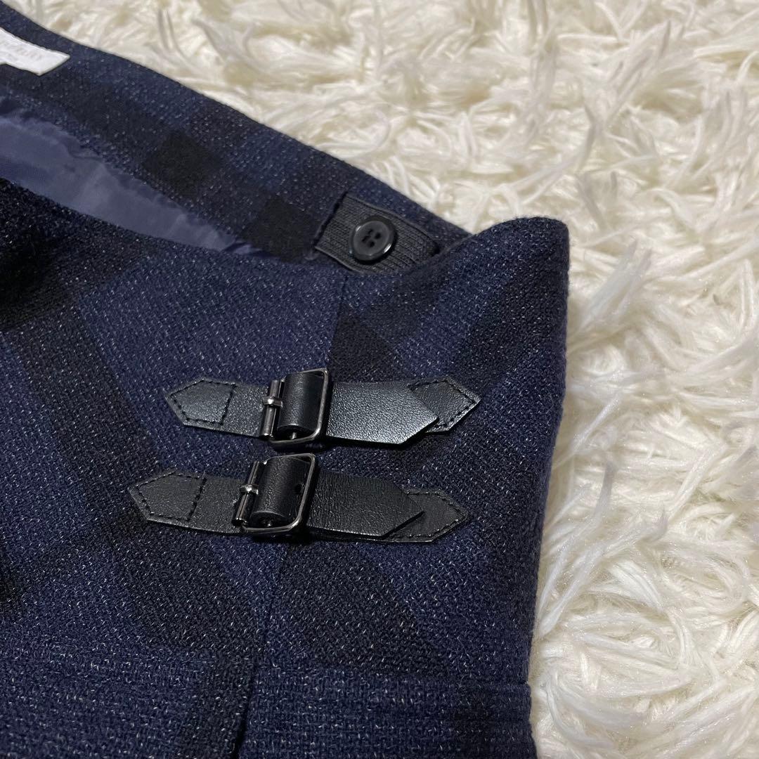 【花】バーバリーチルドレン フォーマル スカート チェック プリーツ