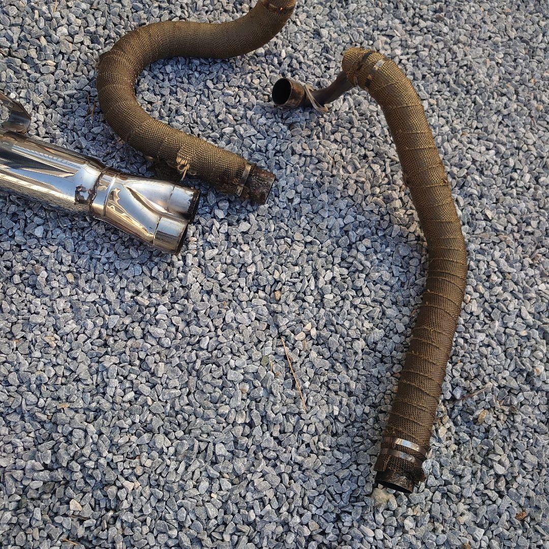 ドラッグスタークラシック400マフラー ステンレススチール マフラー 二重出力