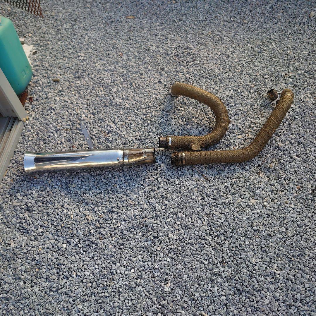 ドラッグスタークラシック400マフラー ステンレススチール マフラー 二重出力