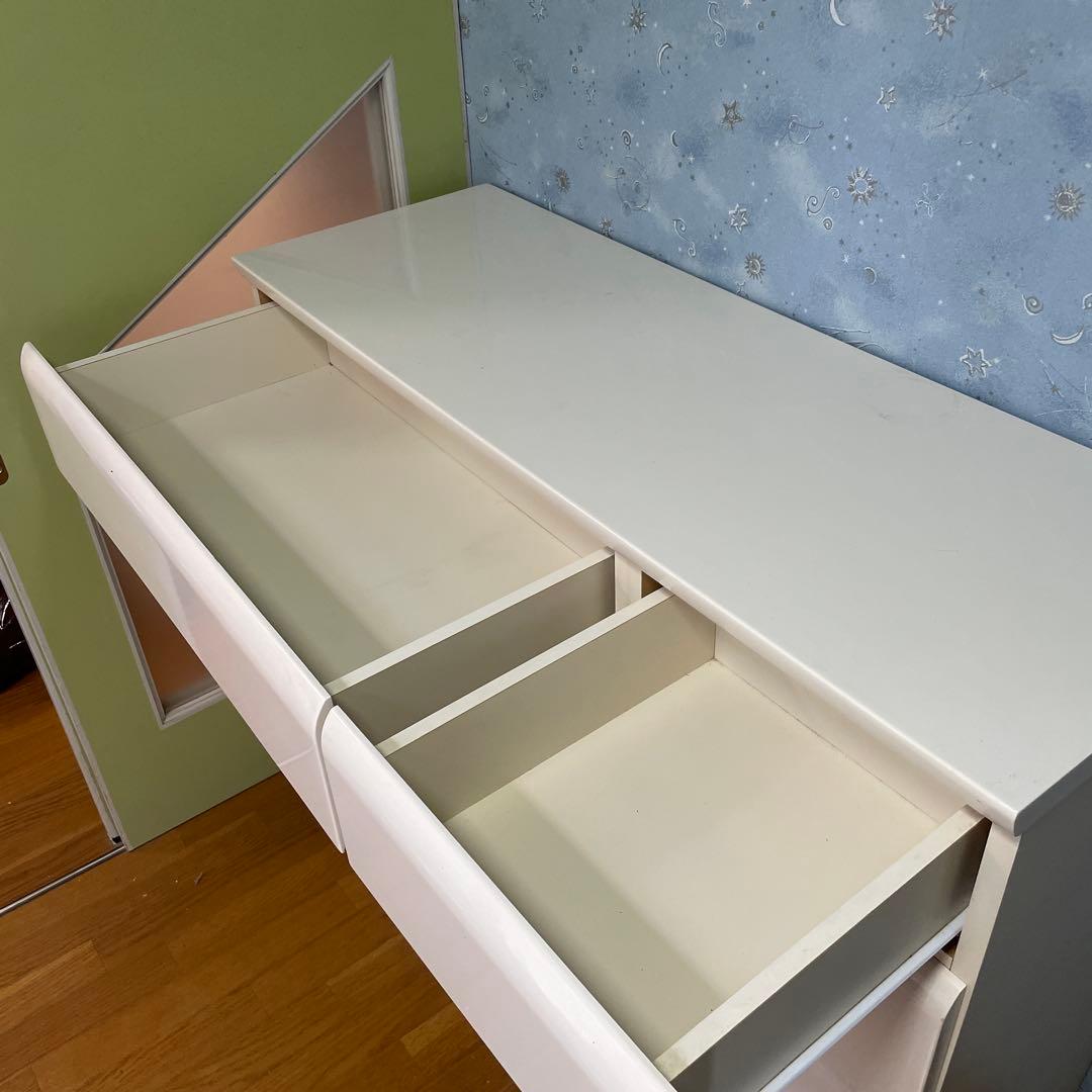 ホワイト 4段2列 チェスト 119.5cm