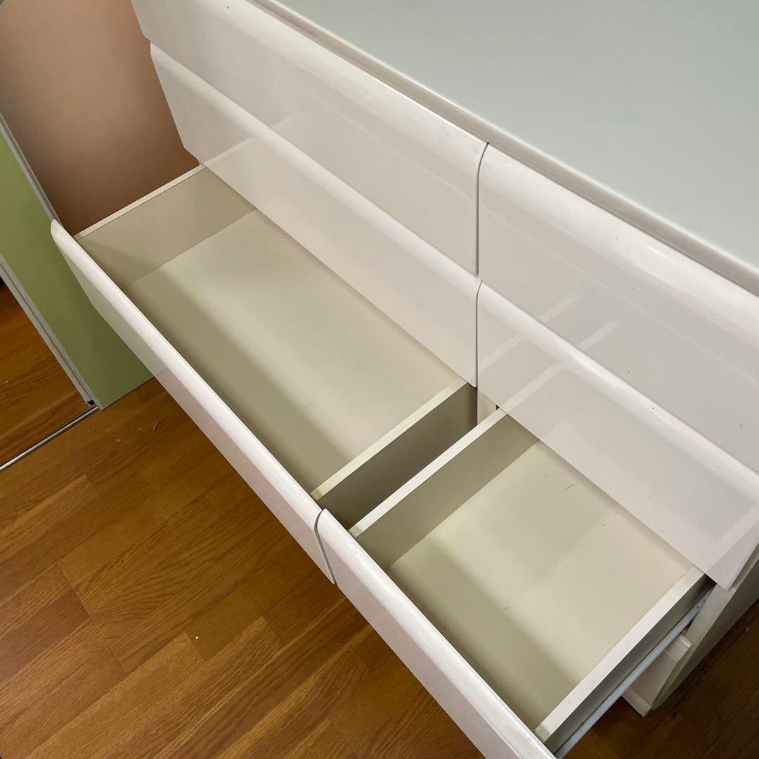 ホワイト 4段2列 チェスト 119.5cm