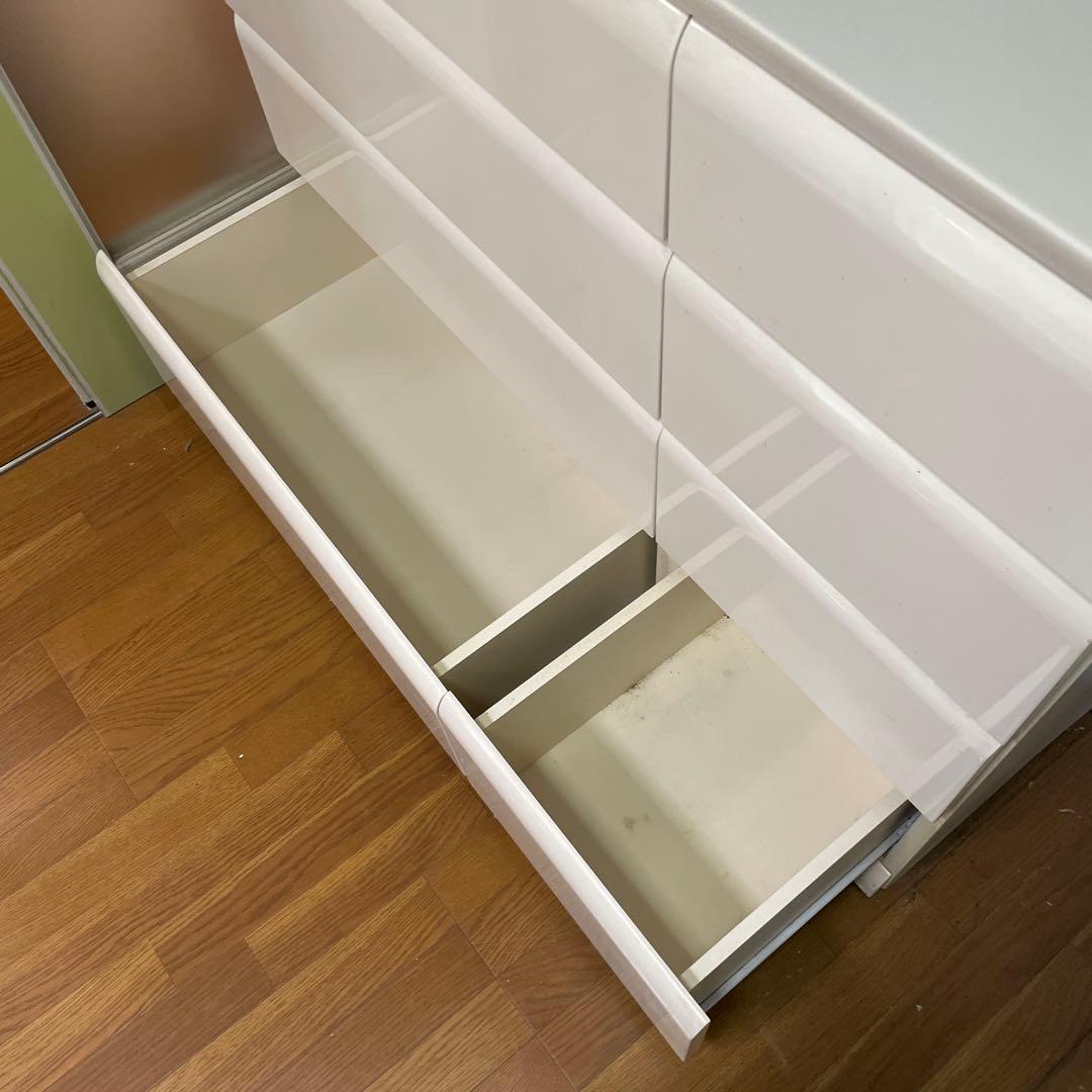 ホワイト 4段2列 チェスト 119.5cm