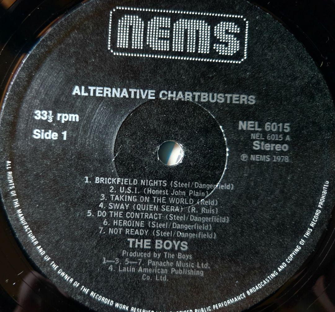 洋楽 THE BOYS ALTERNATIVE CHARTBUSTERS LP