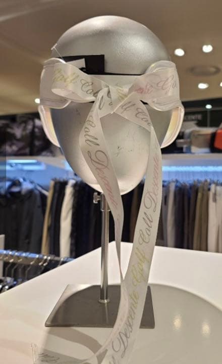 ホワイト ☆DESCENTE GOLF☆ デサント韓国 リボンバイザー