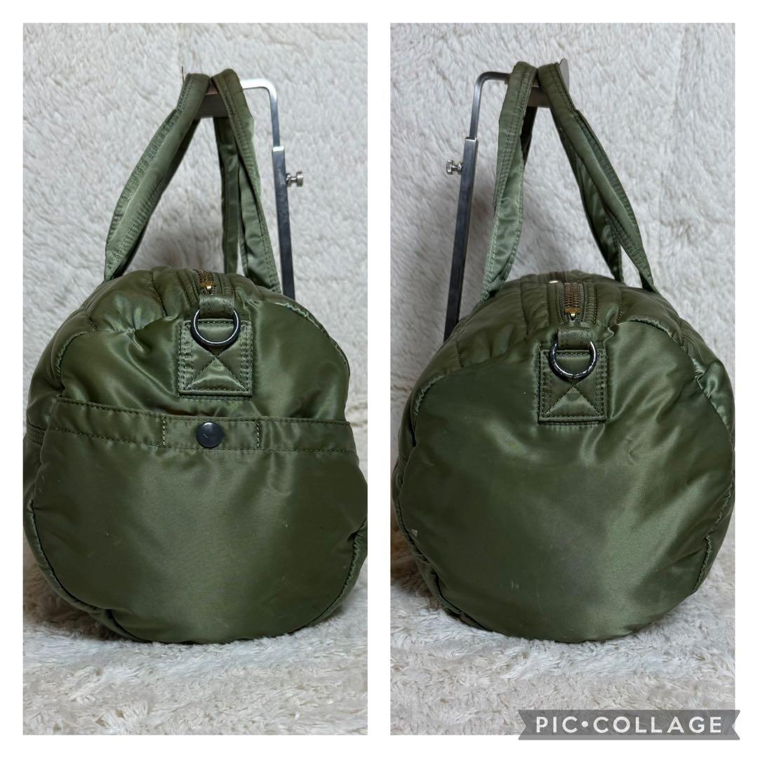 美品　PORTER　ポーター　タンカー　ダッフル　ドラムバッグ　セージグリーン