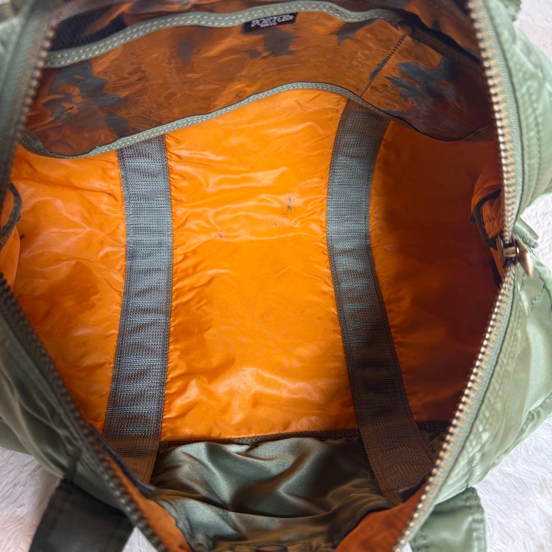 美品　PORTER　ポーター　タンカー　ダッフル　ドラムバッグ　セージグリーン