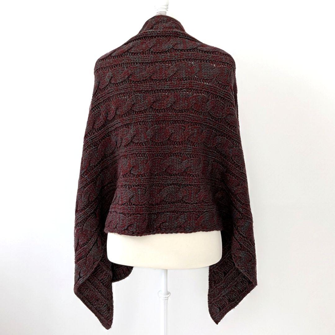 Vivienne Westwood ケーブル編み ニットショール オーブボタン