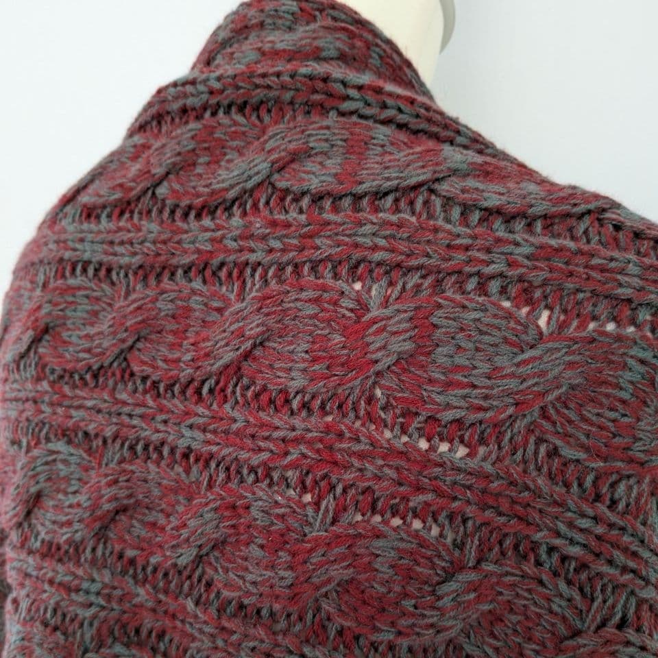 Vivienne Westwood ケーブル編み ニットショール オーブボタン