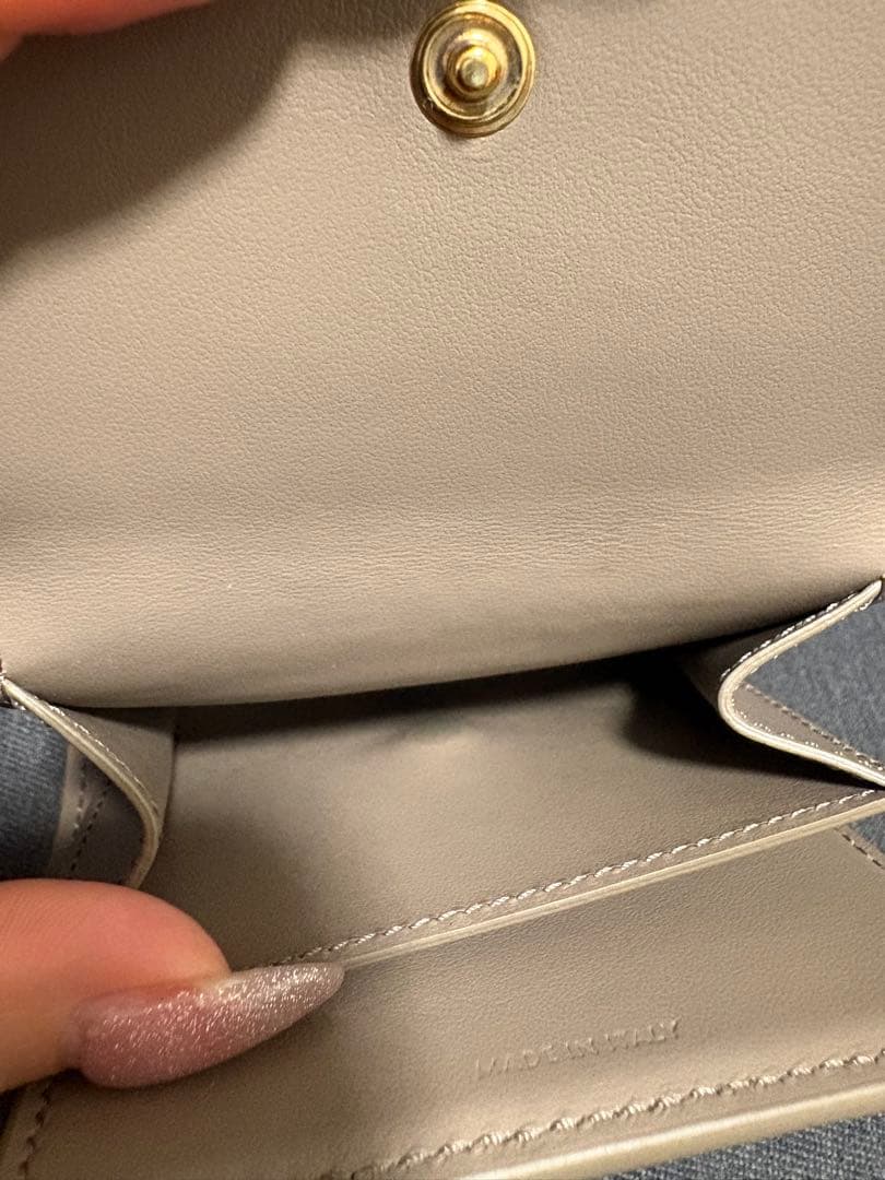 CELINE スモールフラップウォレット トリオンフ　シャイニーカーフ　スキン