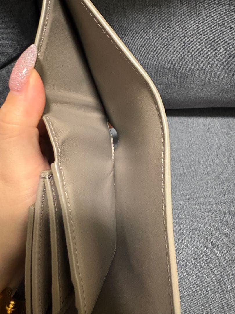 CELINE スモールフラップウォレット トリオンフ　シャイニーカーフ　スキン