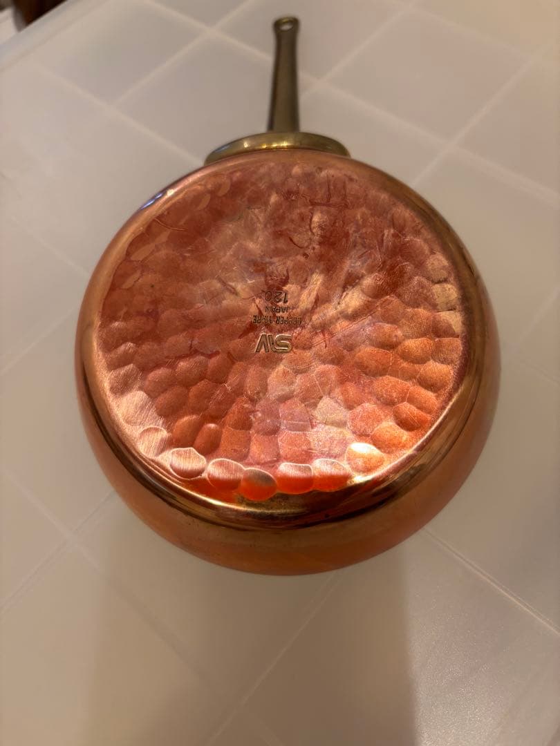 銅製　ソテーパン　12cm 高さ3cm 3個セット　底面9㎝