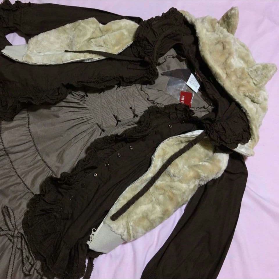 PINK HOUSE ねこ耳 ベスト ベージュ ピンクハウス 猫 ぬいぐるみ