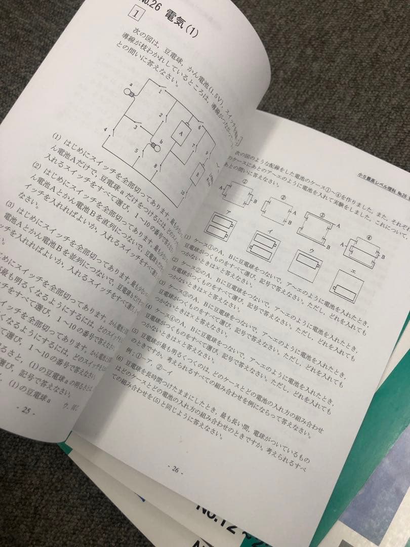 希学園　小5　理科　最高レベル演習　第1～第4分冊　中古　２０２３年使用