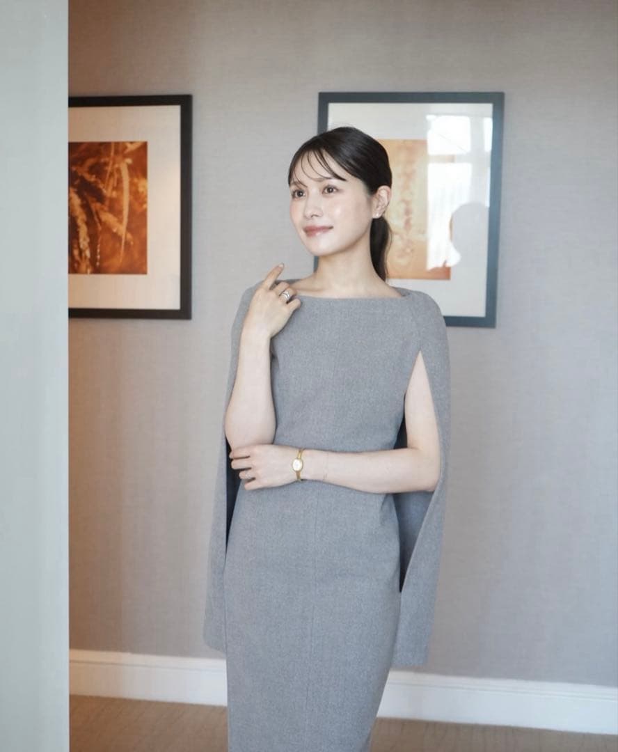 【新品】laubeblanc Narrow line Cape Dress