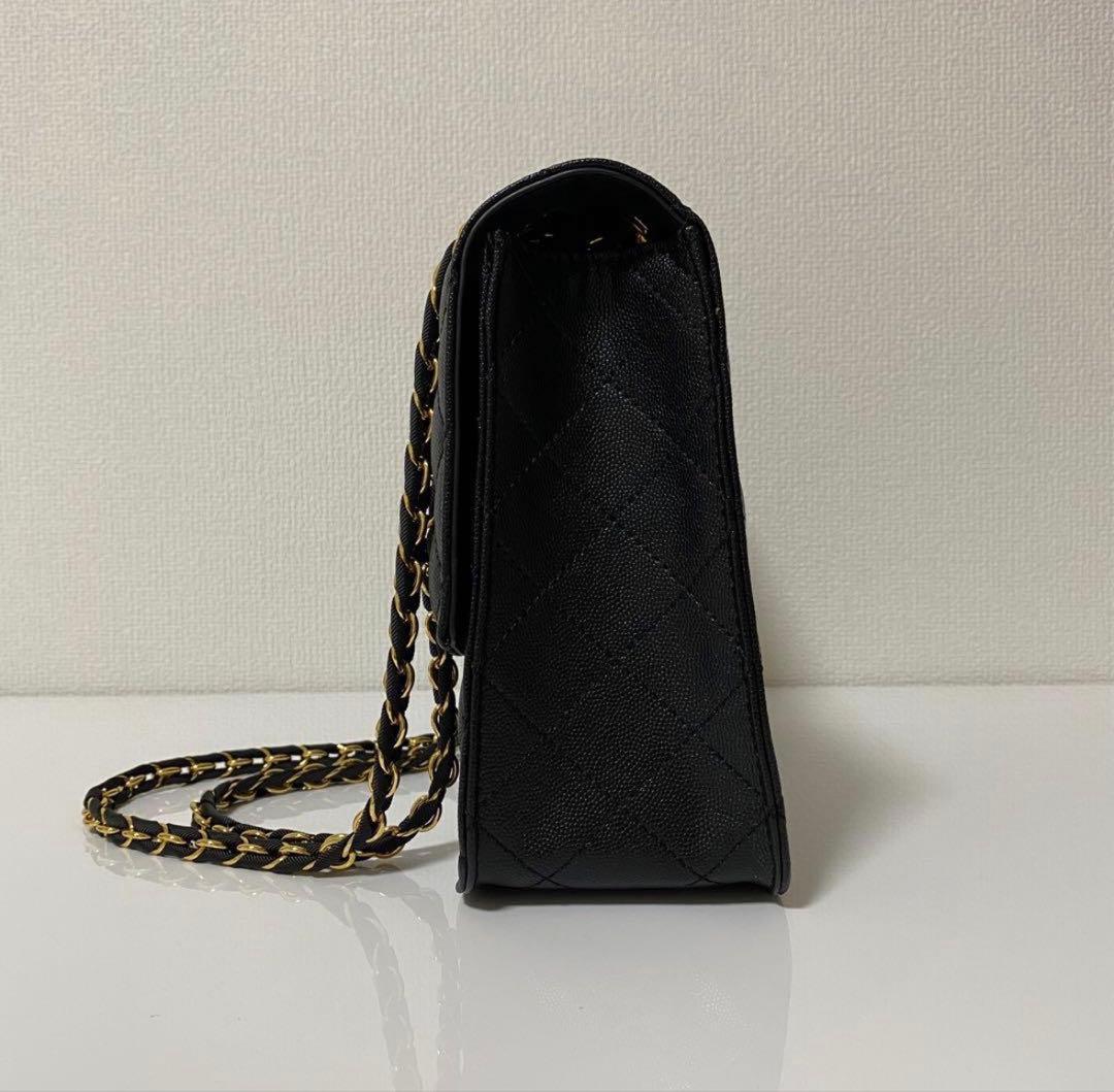 Charles &Keith キルトチェーンストラップバッグ/ブラック