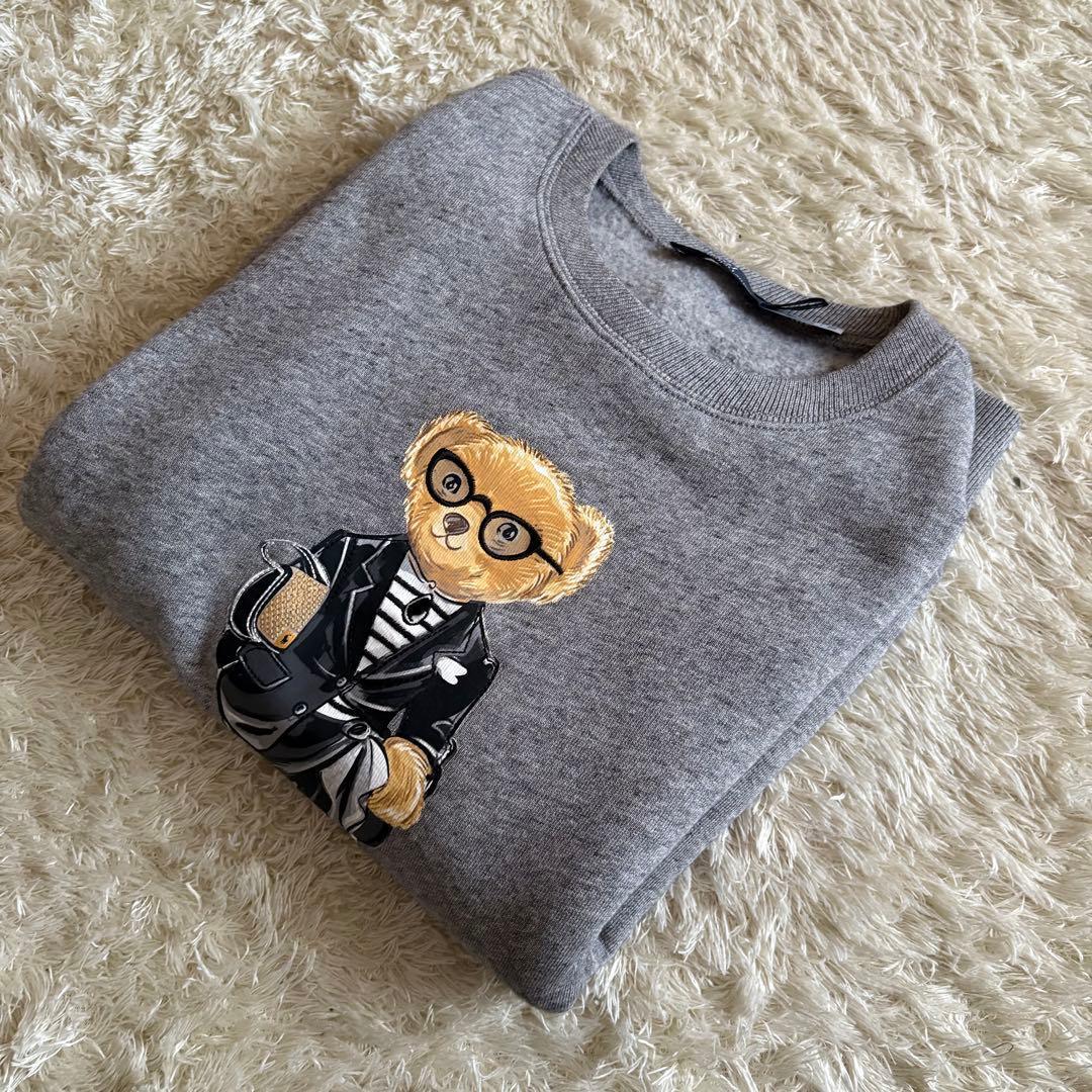 現行 ラルフローレン ポロベア フリースクルーネック 裏起毛 トレーナー M