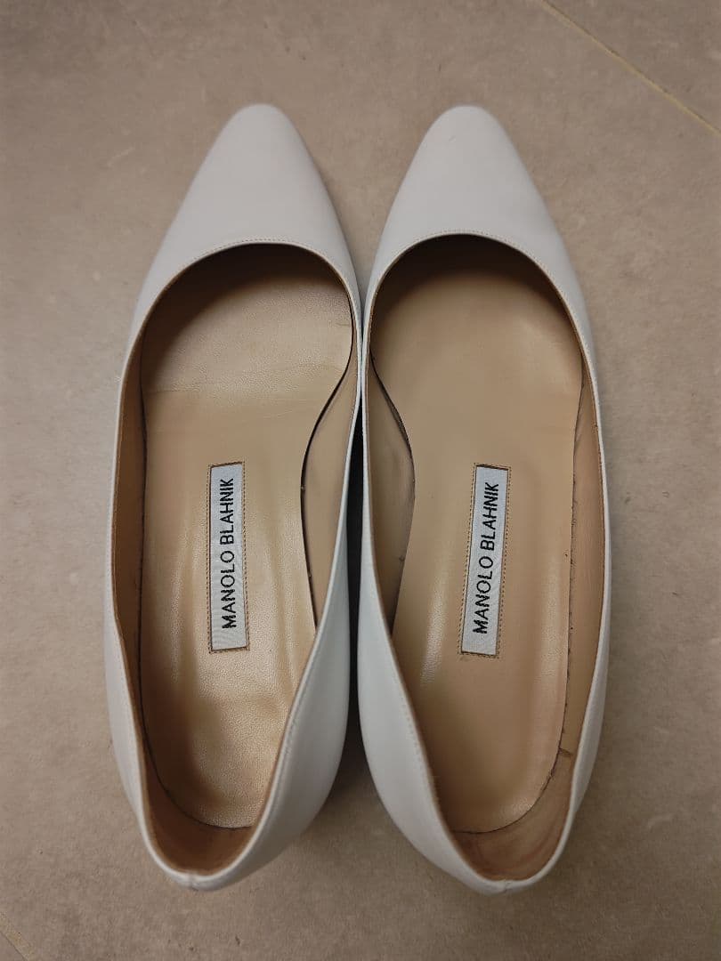 よーぜふさま専用 MANOLO BLAHNIK ホワイト 5センチヒール