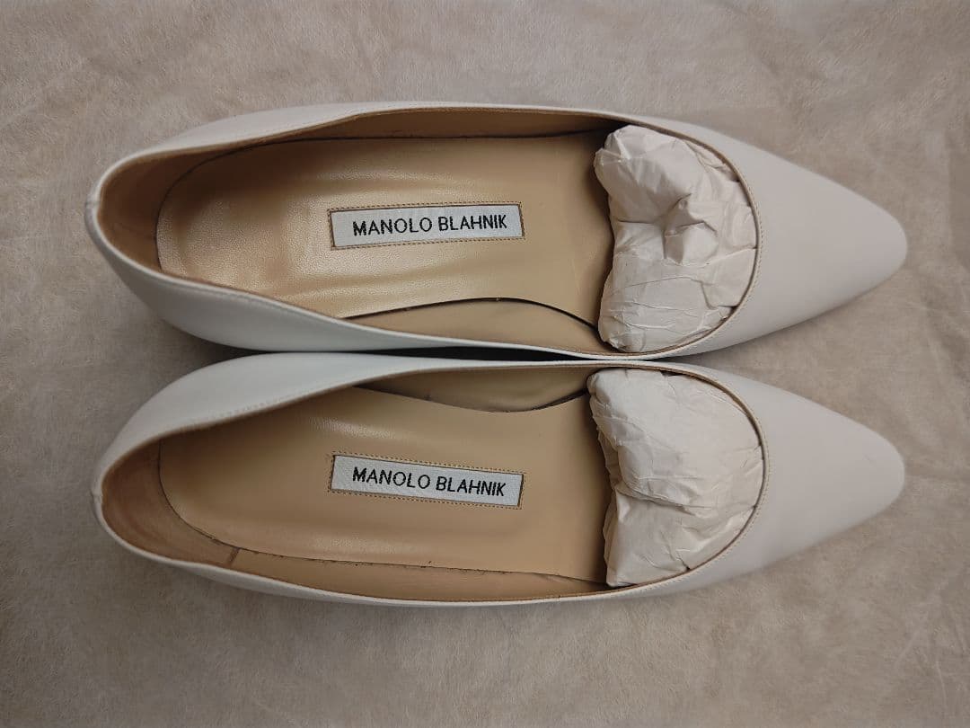 よーぜふさま専用 MANOLO BLAHNIK ホワイト 5センチヒール