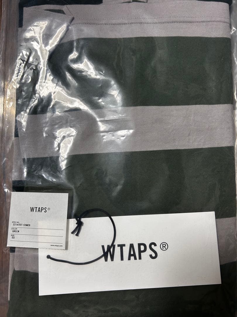 WTAPS 22SS LANE ボーダー L/S COTTON GREEN