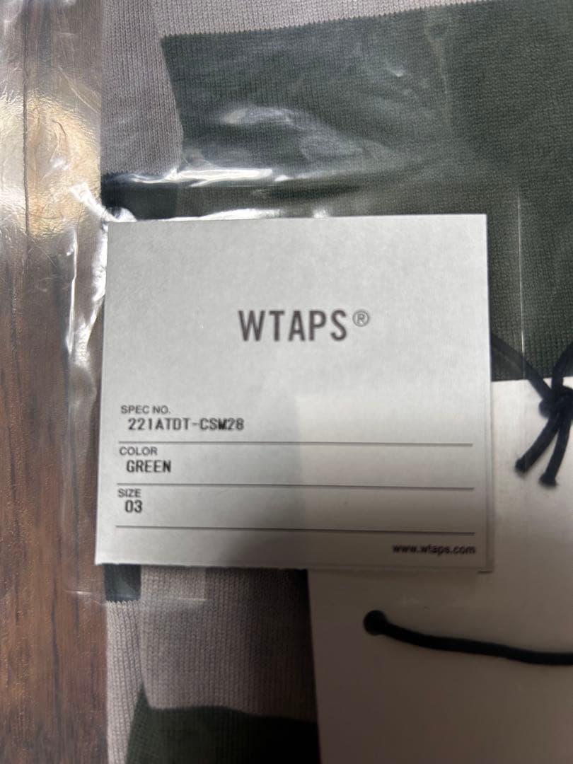 WTAPS 22SS LANE ボーダー L/S COTTON GREEN