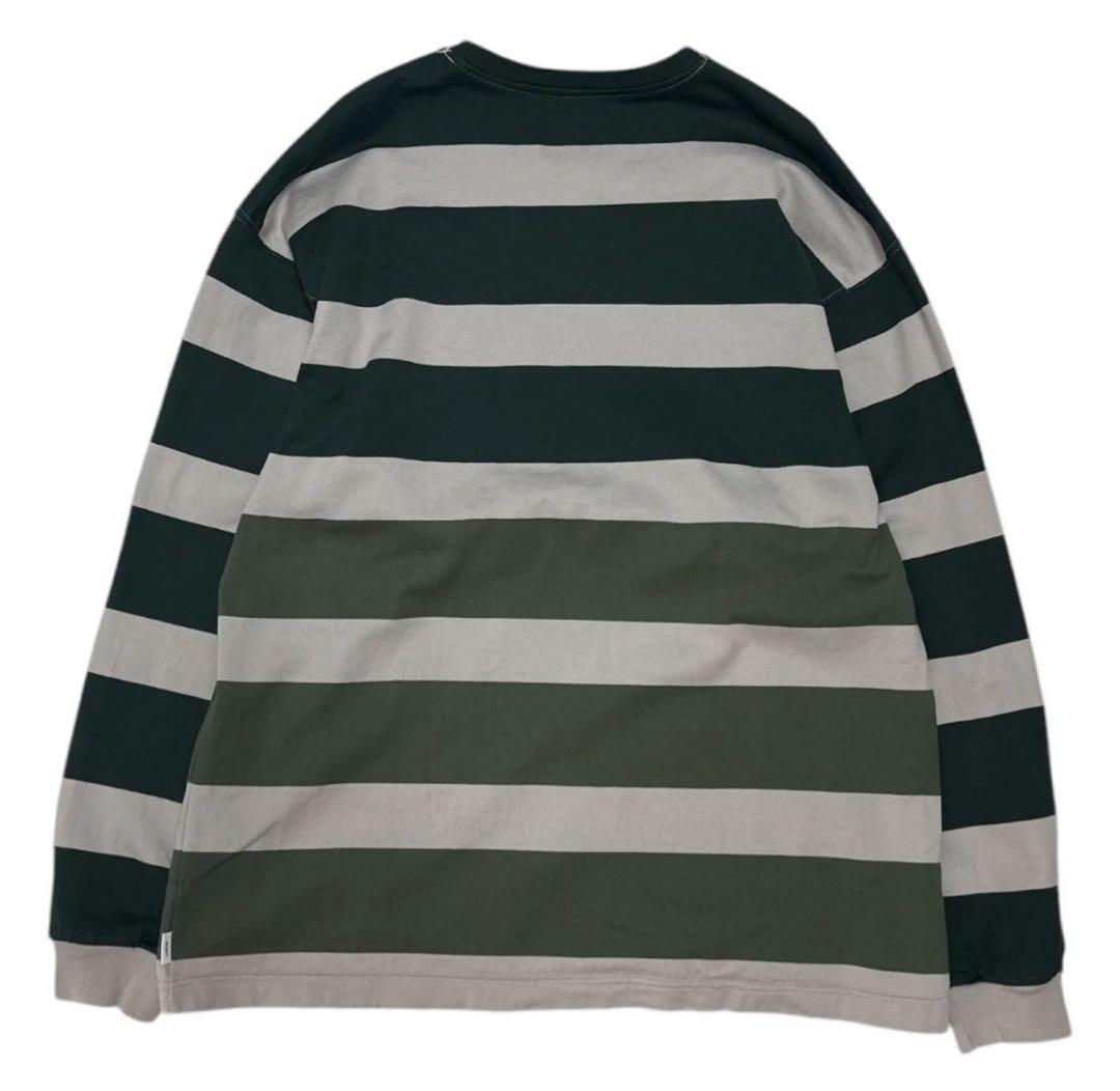 WTAPS 22SS LANE ボーダー L/S COTTON GREEN