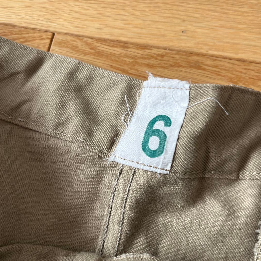 【美品】ベージュ 前タック ショートパンツ サイズ6