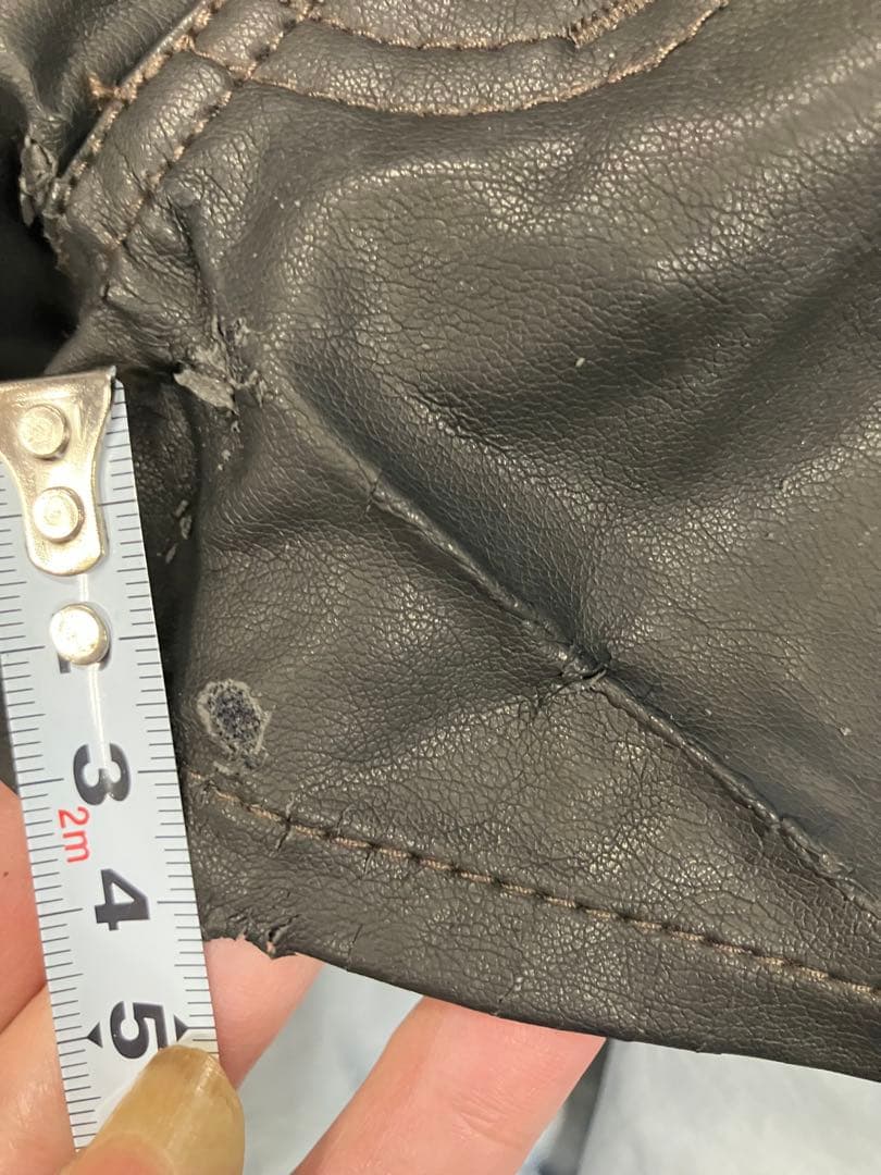 d.i.aスタッズ付きブラックレザーショートパンツ25サイズ