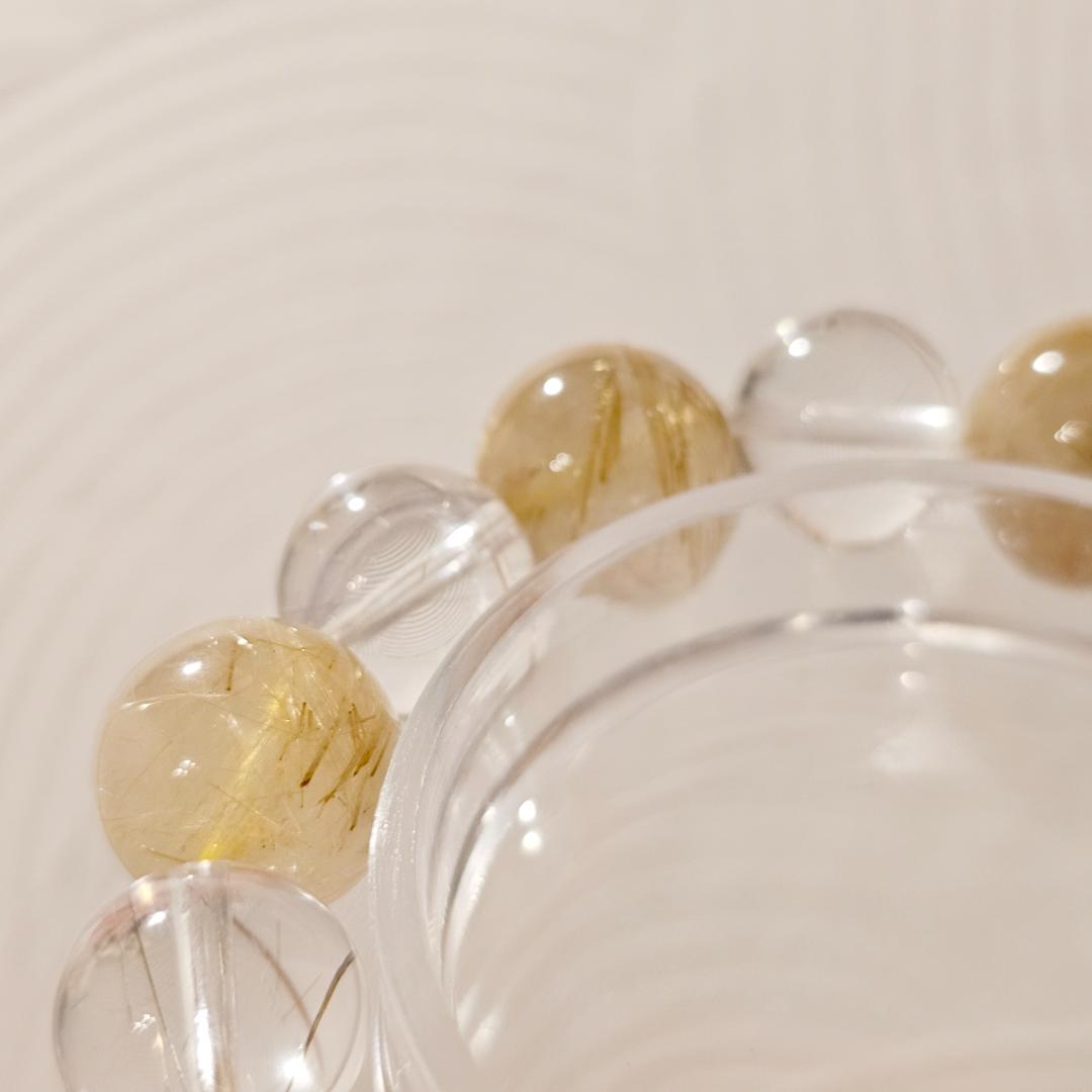 【プリオ】ゴールドルチル シルバールチル ブレスレット【大玉】