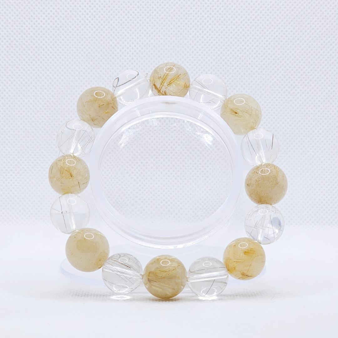 【プリオ】ゴールドルチル シルバールチル ブレスレット【大玉】