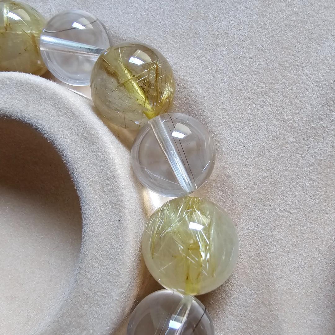 【プリオ】ゴールドルチル シルバールチル ブレスレット【大玉】