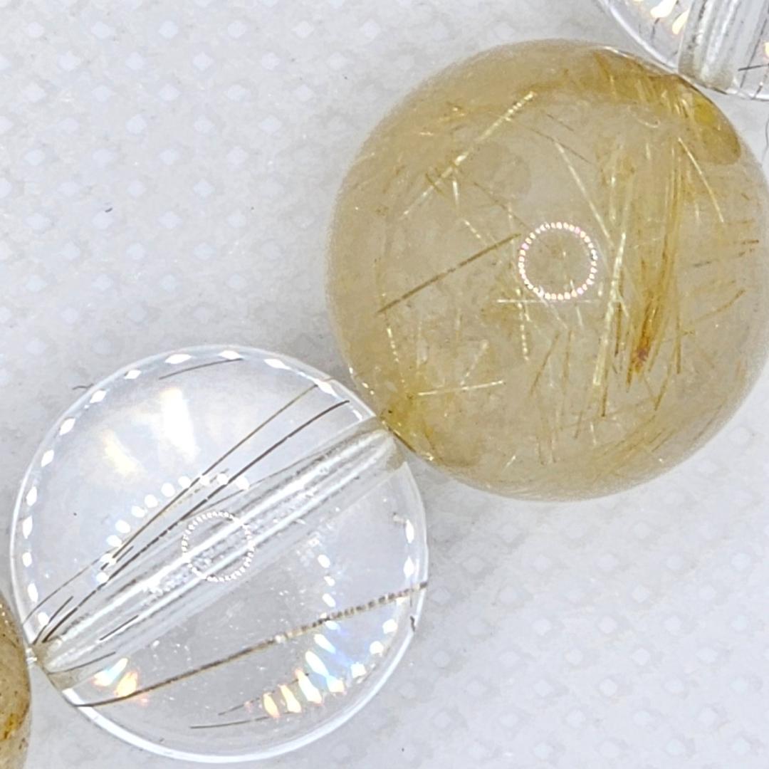 【プリオ】ゴールドルチル シルバールチル ブレスレット【大玉】