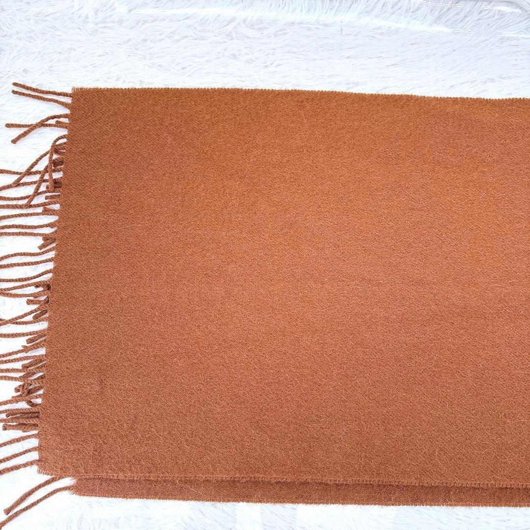 【極美品】バーバリー/カシミア100%マフラー/茶色/ワンポイント/馬上の騎士