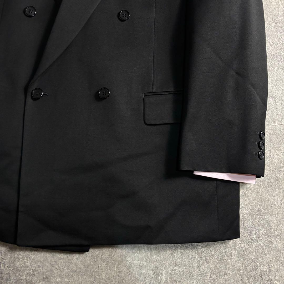【vintage】セットアップ ダブルスーツ ブラック 極上ウール
