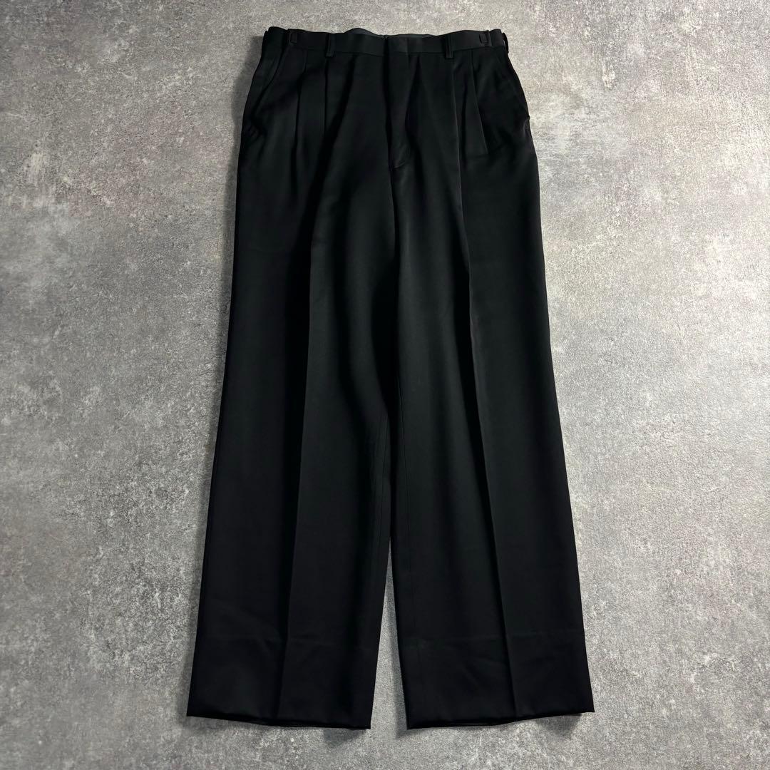 【vintage】セットアップ ダブルスーツ ブラック 極上ウール