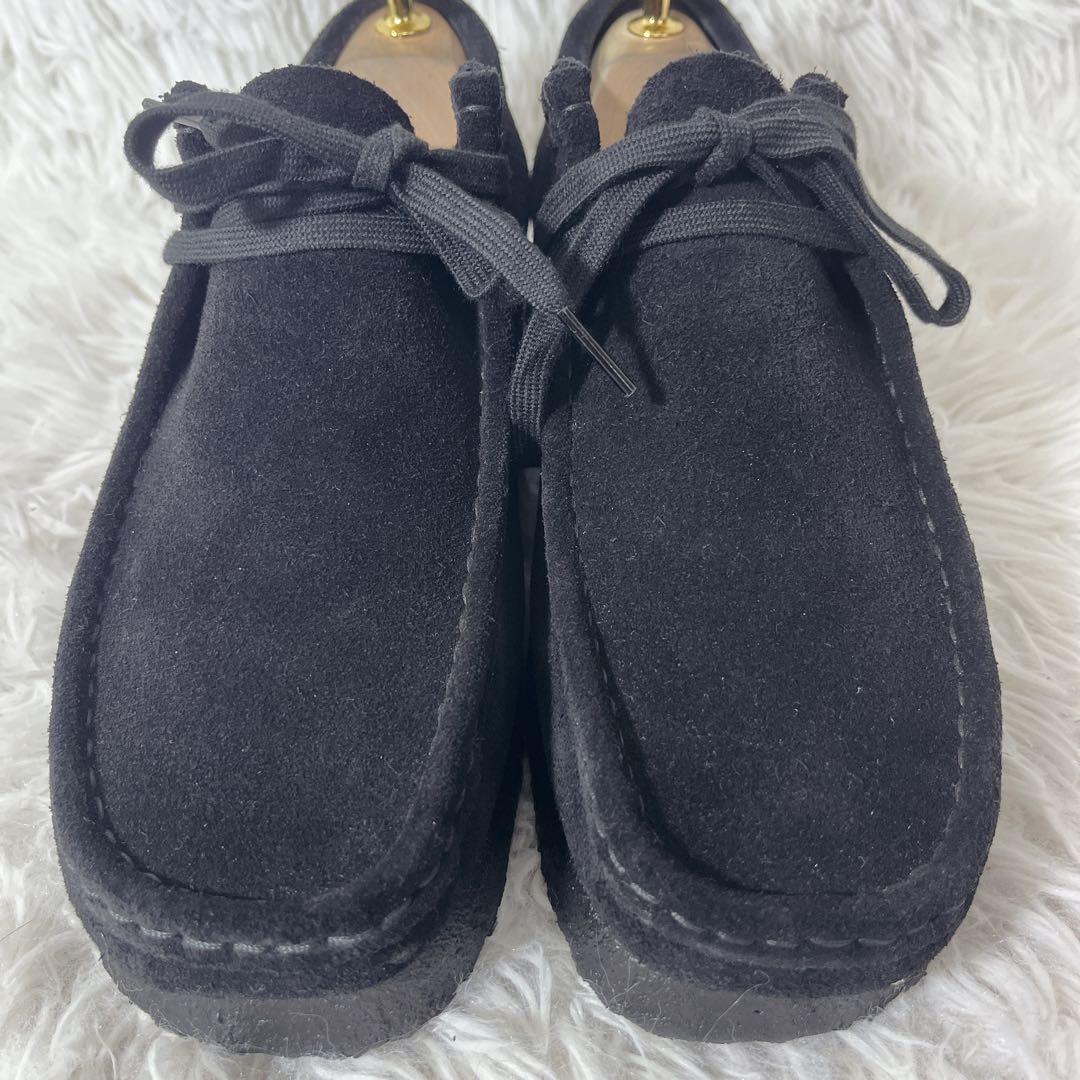 極美品 クラークスオリジナルズ ワラビー モカシンシューズ 黒 26cm