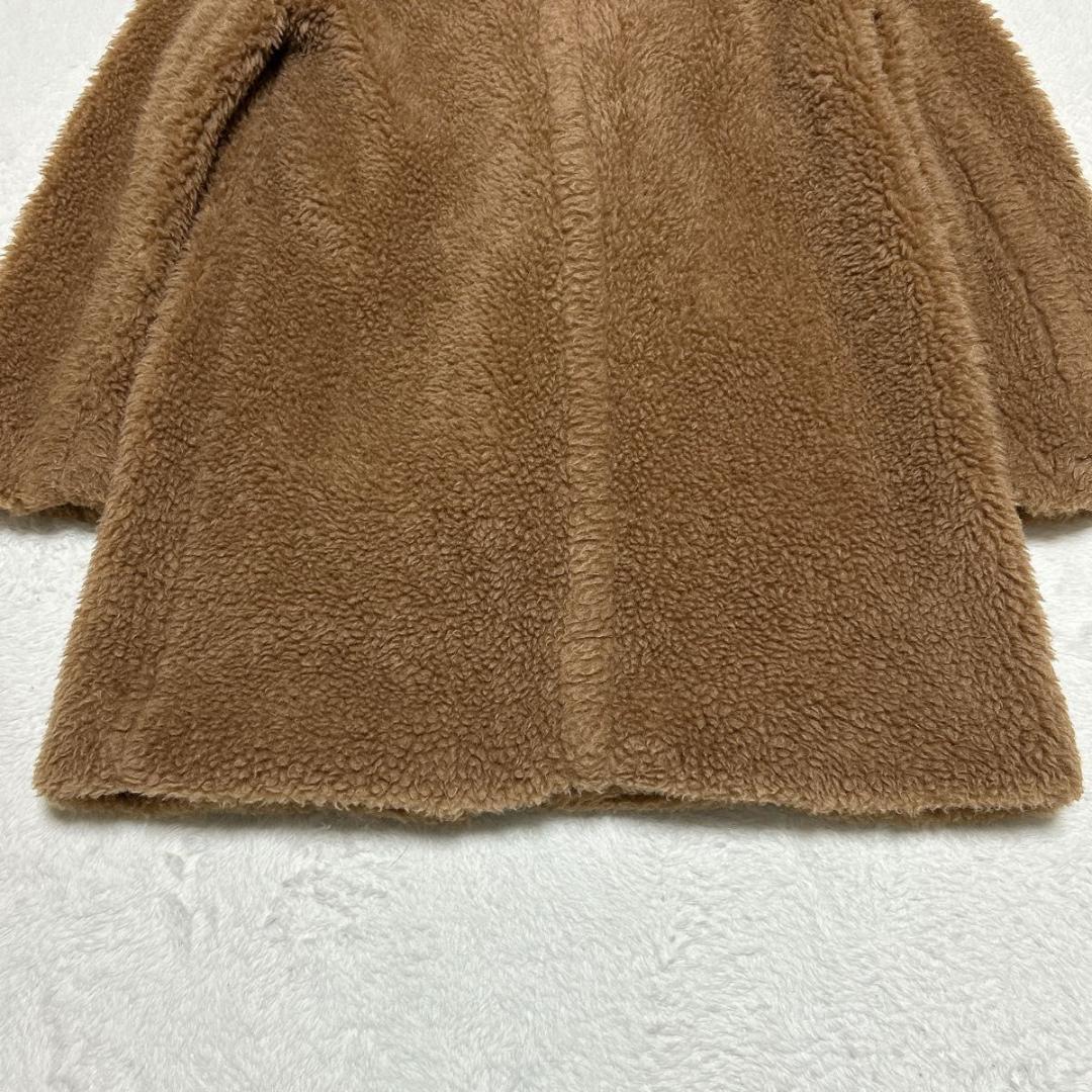 超高級 MaxMara マックスマーラ シルク キャメル テディベア ボアコート