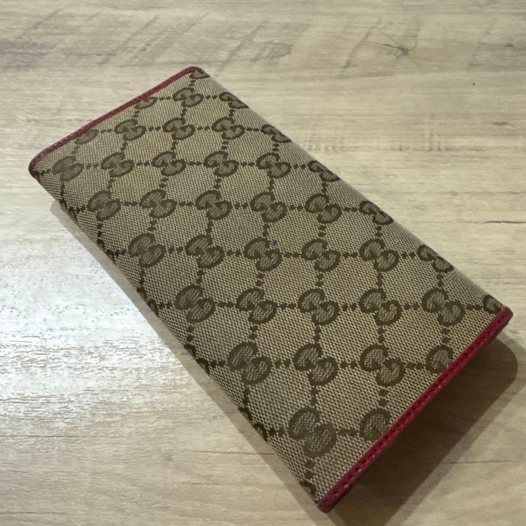 GUCCI 長財布 ベージュ/レッド