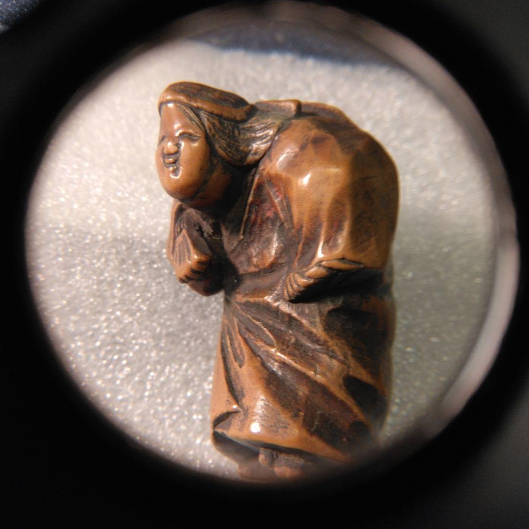 古い　根付け　骨董　着物