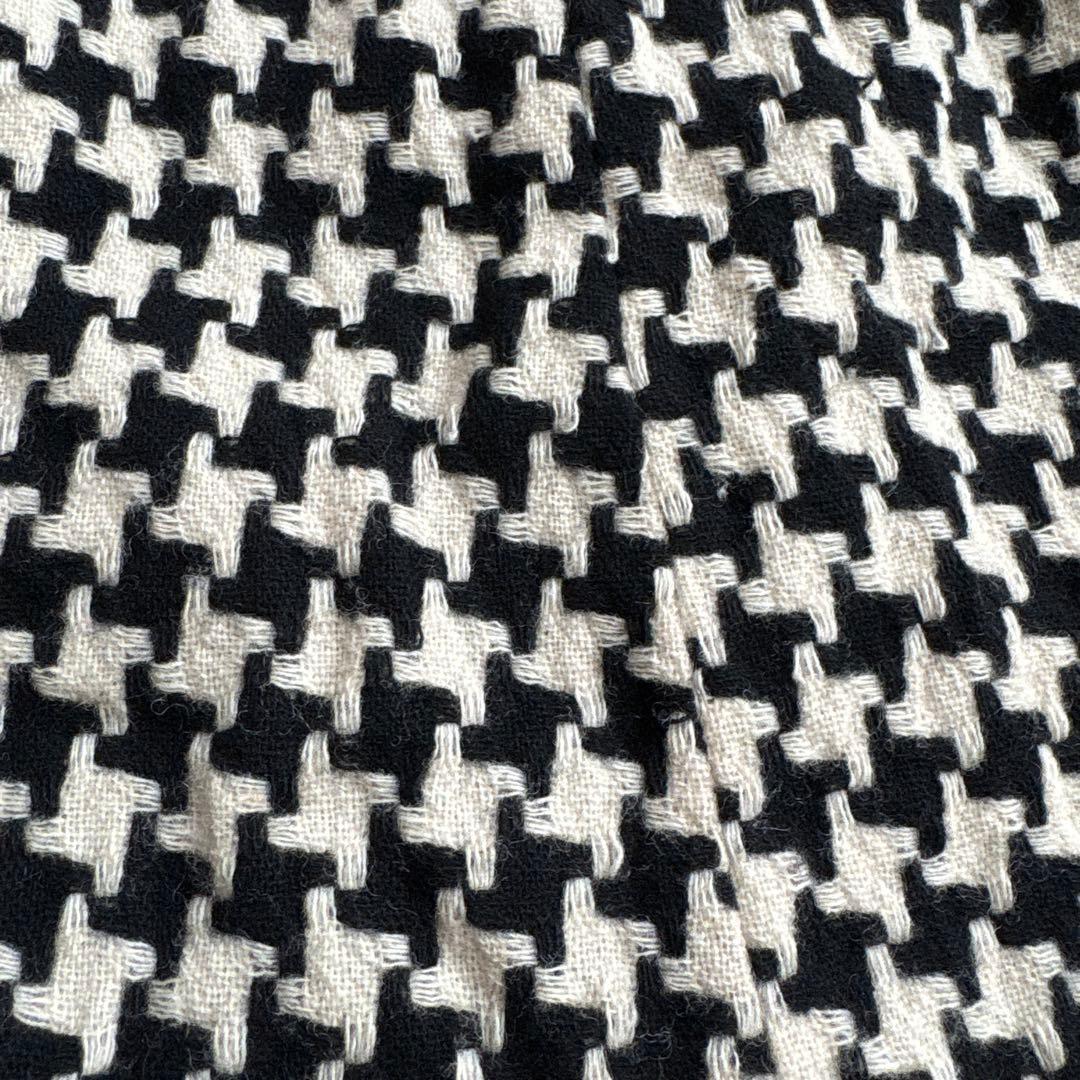 トリココムデギャルソン　千鳥格子　チェスターコート　グレンチェック　モノトーンM