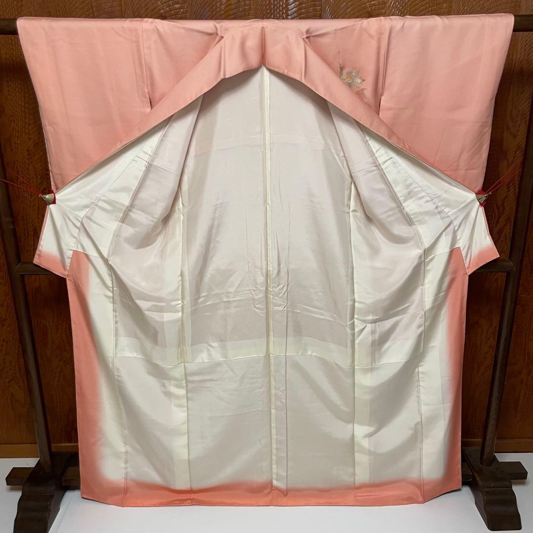 落款あり 【金彩友禅 和田光正 】付下げ 牡丹文様 正絹 裄65.5 v118