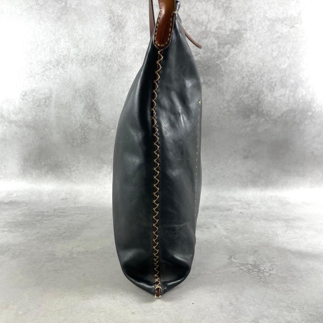 廃盤/入手困難✨ アンリークイール ショルダーバッグ 刺繍 ブラック レザー