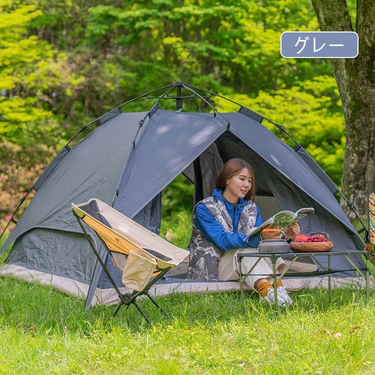 4〜5人用キャンプテント 2WAY使用