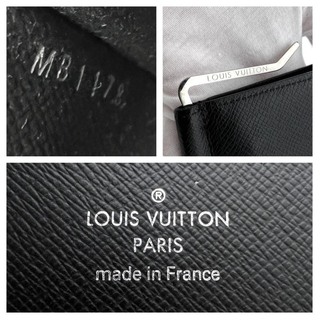 【美品】ヴィトン マネークリップ ポルトフォイユ パンス タイガ ブラック 黒