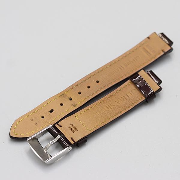 【純正】ルイ ヴィトン レザーベルト ブラウン レザー 15mm用 腕時計用