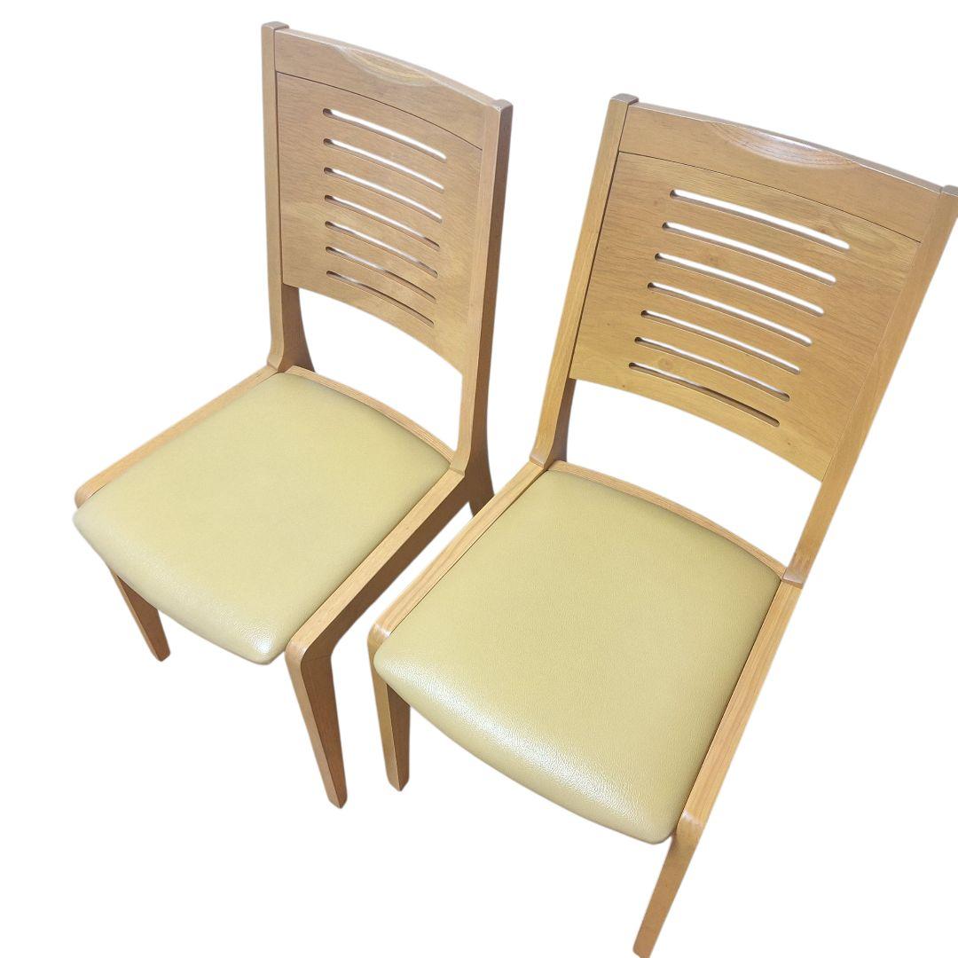 TOYO FURNITURE ダイニングチェア 2脚セット ナチュラル 木製