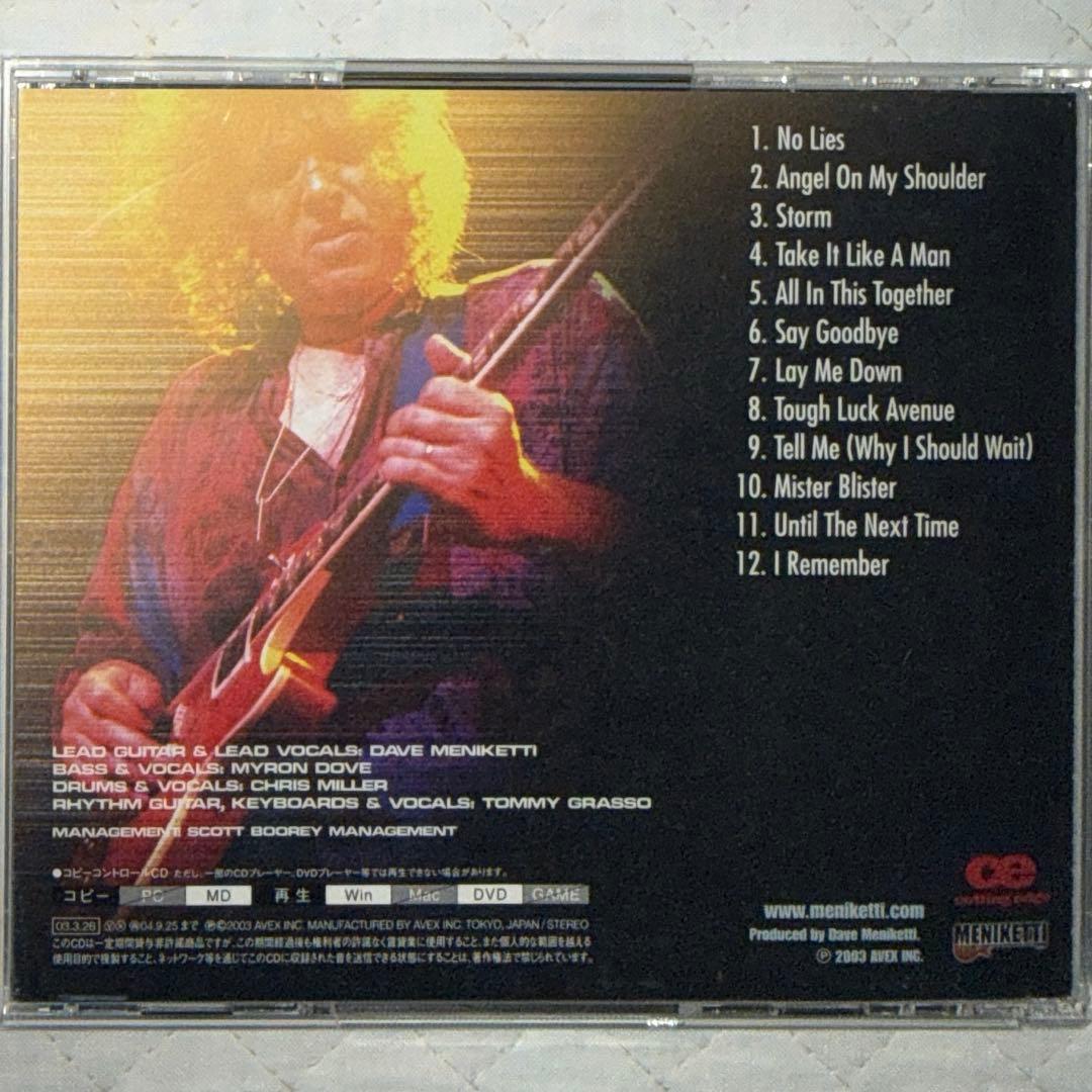 国内盤！MENIKETTI / メニケッティ / LIVE IN JAPAN