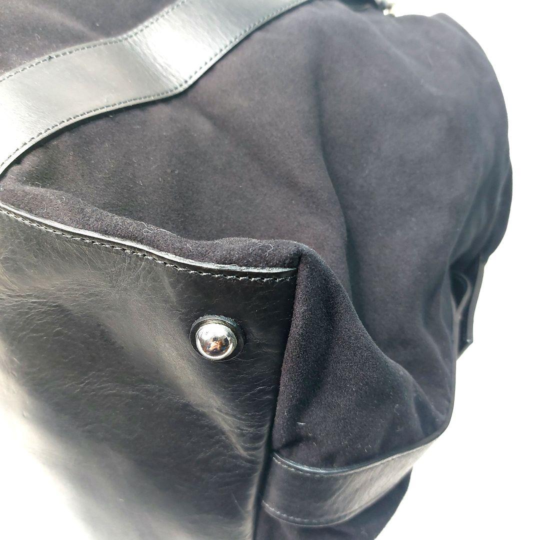 マーガレットハウエル　ボストンバッグ　トートバッグ　スウェード　レザー　ブラック